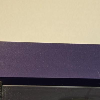 Purple Metal & Glass Curio Cabinet