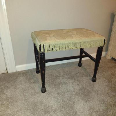 Wood Frame Bench with Upholstered Top- Approx 20 3/4