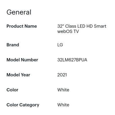 LG 32" Flat-screen Smart TV with Remote