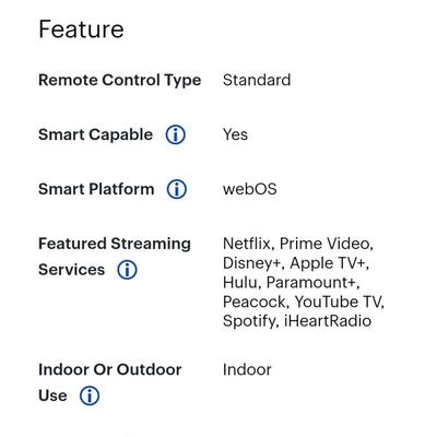 LG 32" Flat-screen Smart TV with Remote