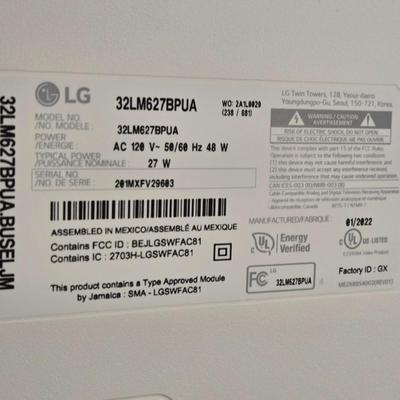 LG 32" Flat-screen Smart TV with Remote