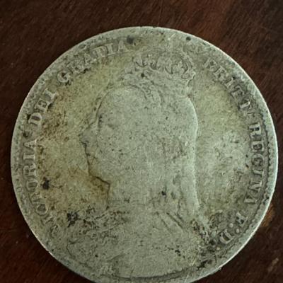 Lot of 4 early 1900s GB coins silver