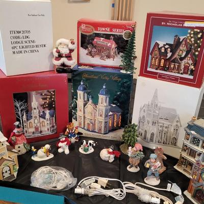 CHRISTMAS VILLAGE BUILDINGS AND ACCESSORIES