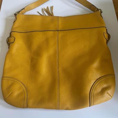 Tommy Hilfiger Mustard Leather Shoulder Bag