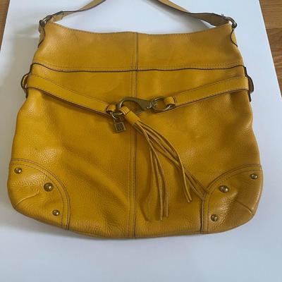 Tommy Hilfiger Mustard Leather Shoulder Bag
