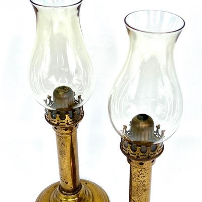 Vintage Bruckenkeller Candle Lamps with Globes - Germany