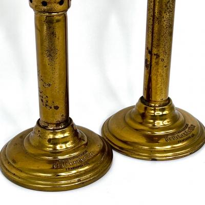 Vintage Bruckenkeller Candle Lamps with Globes - Germany