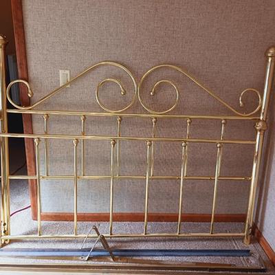 COMPLETE BRASS BED FRAME 72"W X 56"H