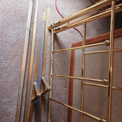 COMPLETE BRASS BED FRAME 72"W X 56"H