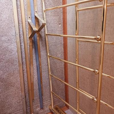 COMPLETE BRASS BED FRAME 72"W X 56"H