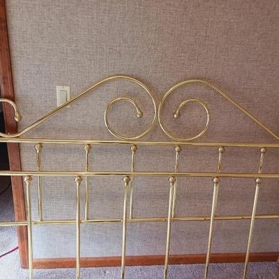 COMPLETE BRASS BED FRAME 72"W X 56"H
