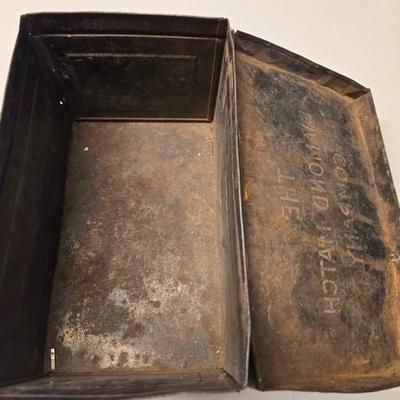 Vintage Metal Diamond Match Box