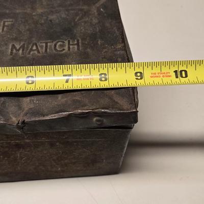Vintage Metal Diamond Match Box