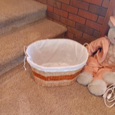 LARGE PLUSH MR & MRS BEARS, PAIR OF SILLY RABBITS, WOOD BENCH AND MORE