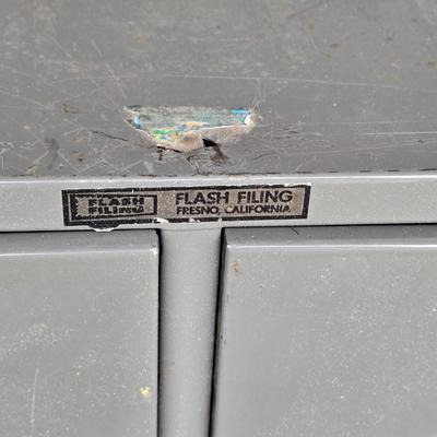 Vintage 2 Drawer Metal Cabinet #1