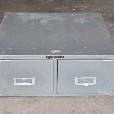 Vintage 2 Drawer Metal Cabinet #1