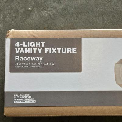 New in the Box Brushed Nickel Finish 4 Light Vanity Fixture