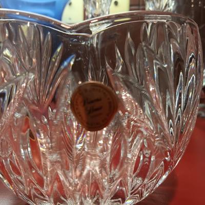 MIKASA & PRINCESS HOUSE CRYSTAL BOWLS, VASES & CANDLE HOLDERS