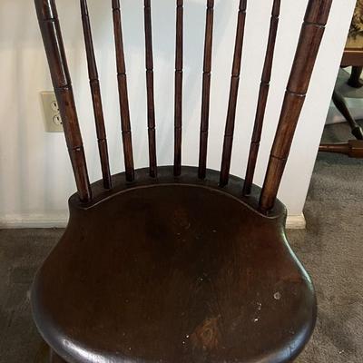 Antique Hand Made Wooden Chair c1900 in Good Preowned Condition.