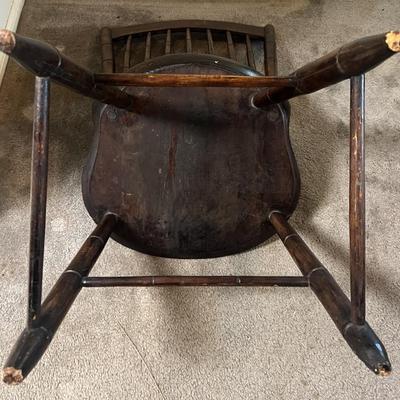 Antique Hand Made Wooden Chair c1900 in Good Preowned Condition.
