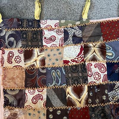 Vintage/Antique Hand Made Embroidered Quilt Stitch Hanging Decor 16.5" x 24" as Pictured.