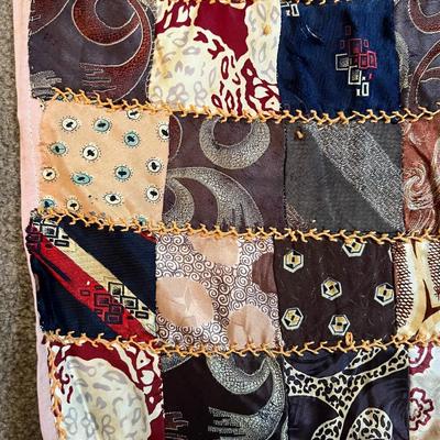 Vintage/Antique Hand Made Embroidered Quilt Stitch Hanging Decor 16.5" x 24" as Pictured.