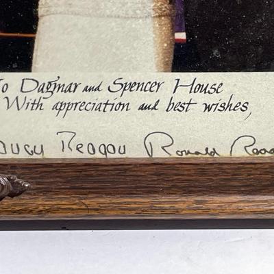 Nancy & Ronald Reagan Signed Photograph Framed 8" x 10" as Pictured.