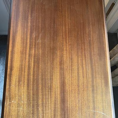 Antique Drop Leaf Oval Single Drawer Table as Pictured.