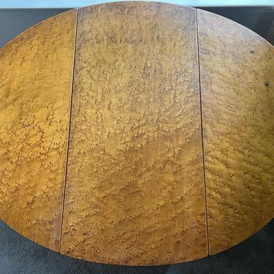 Antique Hand Made Drop Leaf Oval Table as Pictured.