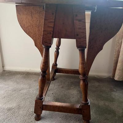Antique Hand Made Drop Leaf Oval Table as Pictured.