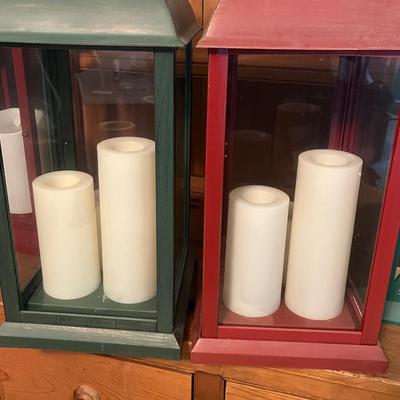 Lanterns with Battery Powered Candles (G-MG)
