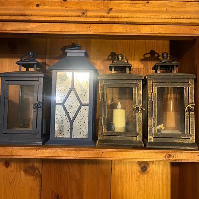 Lanterns with Battery Powered Candles (G-MG)