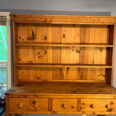 Farmhouse Open Top Hutch & Kitchen Dresser (LR-MG)