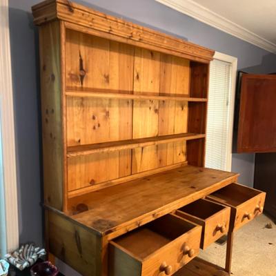 Farmhouse Open Top Hutch & Kitchen Dresser (LR-MG)