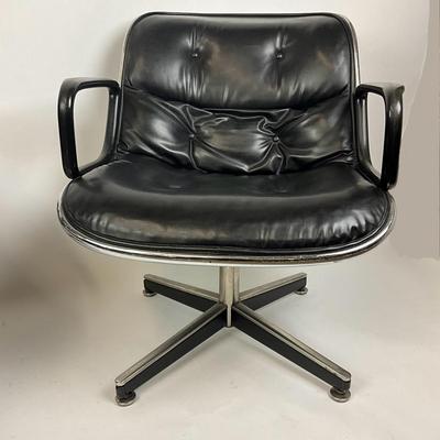 818 Pair of Mid-Century Modern Charles Pollock Knoll Office Chairs