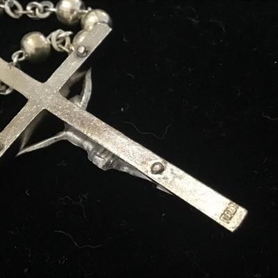 Silver Beaded Rosary Italy