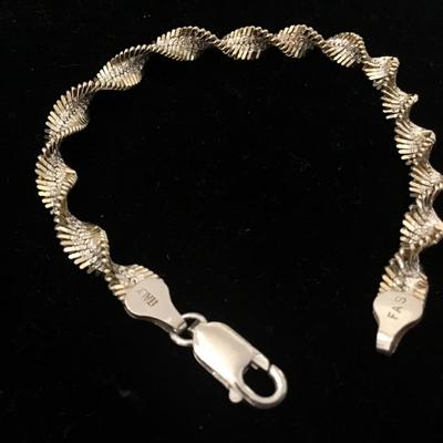 Italy 925 Silver Twist Bracelet