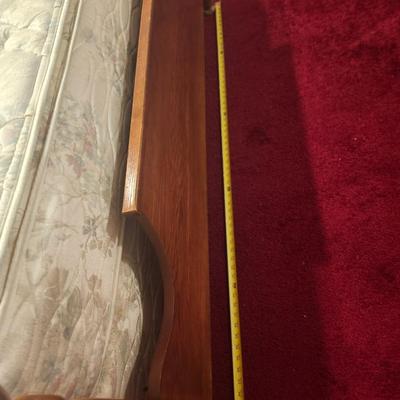 Solid wood headboard footboard with full mattress