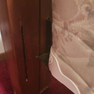 Solid wood headboard footboard with full mattress