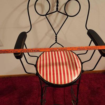 IRON TWIST ICE CREAM PARLOUR CHAIR WITH FOOT REST