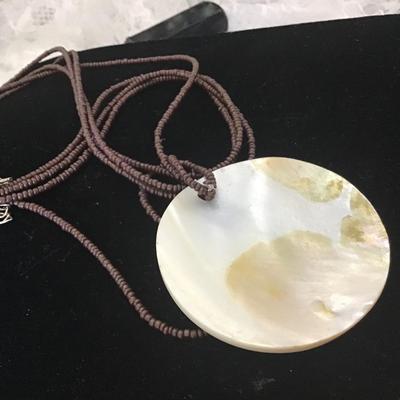 Large Butterfly Shell Fashion Necklace