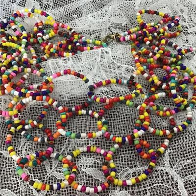 Multi Colored Glass Type Beaded Necklace