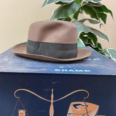 Old Brooks Brother hat and hat box