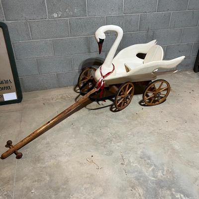 Sandy Weatherwax Hand Carved Swan Wagon (B1-RG)