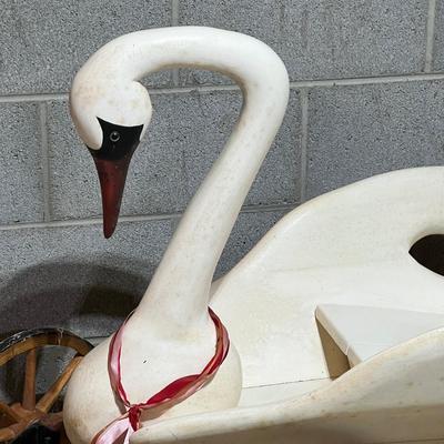 Sandy Weatherwax Hand Carved Swan Wagon (B1-RG)