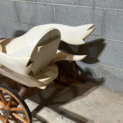 Sandy Weatherwax Hand Carved Swan Wagon (B1-RG)