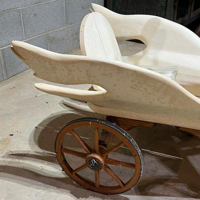 Sandy Weatherwax Hand Carved Swan Wagon (B1-RG)