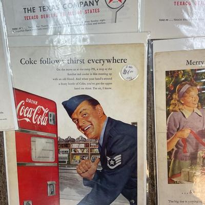 Vintage Advertisements including Coke