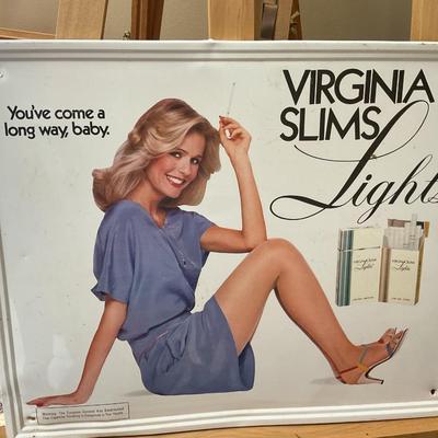 Virginia Slims metal sign