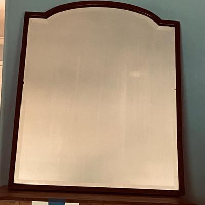 Wooden Framed Beveled Mirror (LR-MG)